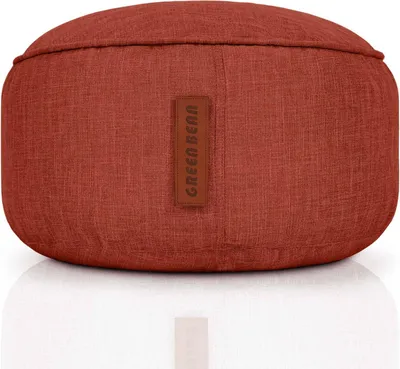 Produktbild von Green Bean® Sitzhocker "Home Linen" 45x25cm mit EPS Perlen Füllung - Fußhocker für Sitzsäcke - Rot