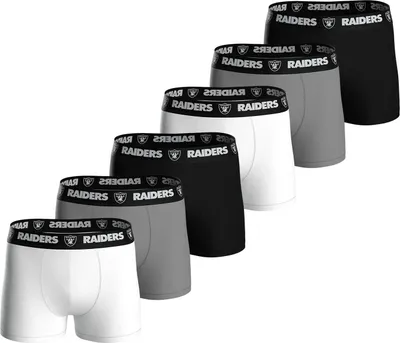 Produktbild von Huddle Herren Boxer Las Vegas Raiders 6-Pack blk-wht-mgr - Größe XXL