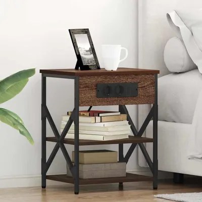 Produktbild von vidaXL Nachttisch Braun Eichen-Optik 41 x 31 x 51 cm Holzwerkstoff