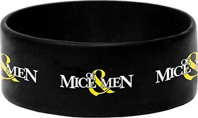 Produktbild von Of Mice And Men - Silikonový náramek s logem RO6917 (jedna velikost) (černý)