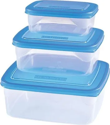 Obrázek produktu pro Heidrun 1802, Sada univerzálních nádob, 1,8 l, Průhledná, Modrá, Odnímatelné víko, 295 mm, 295 mm
