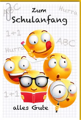 Produktbild von Schulanfang - Karte mit Umschlag - Smileys