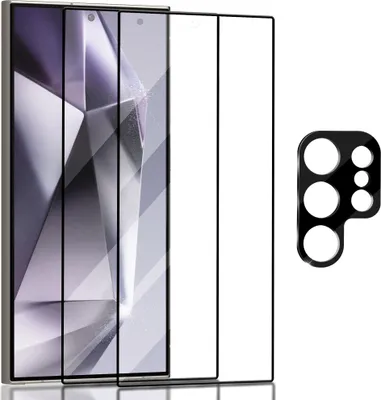 Produktbild von 2-Pack Displayschutzfolie & 1-Pack Objektivschutz fur Samsung S24 Ultra aus 9H gehärtetem Glas