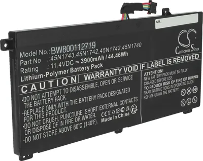 Produktbild von vhbw Akku kompatibel mit Lenovo ThinkPad T550, T560, T550s, P50s, W550s, W550 Notebook (3900 mAh, 11,4 V, Li-Polymer)