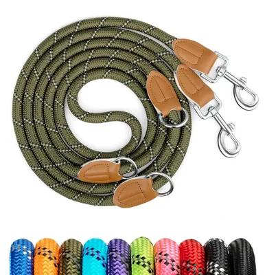 Imagen del producto de Correa de adiestramiento para perro - 1,5 a 3 m - Reflectante - Correa manos libres para perros medianos y grandes