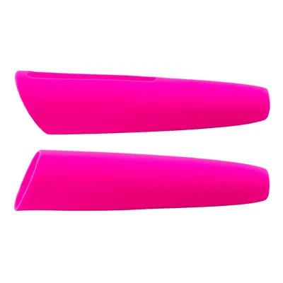 Two pink silicone covers for a digital pen are shown against a white background.