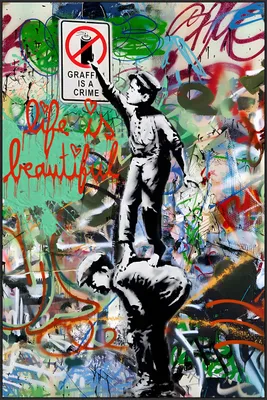 Produktbild von ArtUniverse Leinwandbild Grafitty 80 x 120 cm