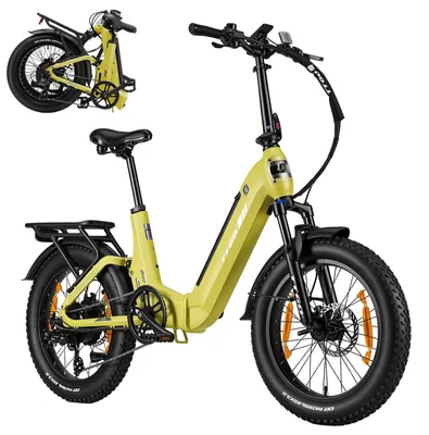 Productafbeelding van E-bike F7 - Opvouwbare fatbike - 51 x 7,6 cm CST-banden - 48V 15Ah accu met 250W motor - Bereik van 100-120 km - Verende voorvork - Hydraulische schijfremmen