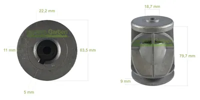 Zdjęcie produktu dla Uchwyt ostrza / piasta Ø22,2 mm do kosiarek z napędem do AL-KO ALKO 50 460 470 480 510 520 / 512461