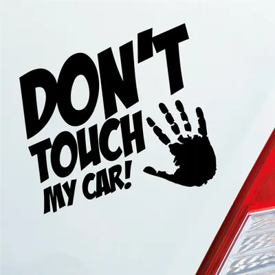Produktbild von Auto Aufkleber Dont touch my car JDM 10x10 cm Schwarz Glanz Sticker Heckscheibenaufkleber