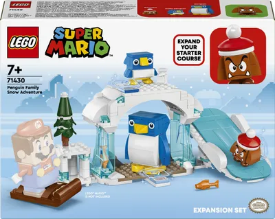 Produktbild von LEGO Super Mario Schneeabenteuer mit Familie Pinguin – Erweiterungsset, Spielzeug mit Pinguin-Figuren und Gumba-Figur, Fanartikel für Kinder, Geschenk für Gamer, Jungs und Mädchen ab 7 Jahren 71430