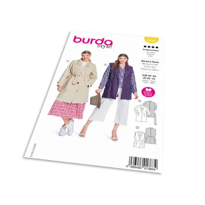 Produktbild von burda Papier-Schnitt Klassischer Damen-Trenchcoat #5840 Gr.46-60