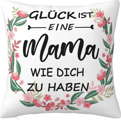 Zdjęcie produktu dla Personalizowana poszewka na poduszkę dla mamy 45x45cm biała - Pomysł na prezent urodzinowy z okazji Dnia Matki