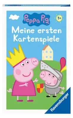 Produktbild von Peppa Pig Meine ersten Kartenspiele von Ravensburger, 20820, Quartett, Schwarzer Peter und Paare suchen, für Peppa-Fans ab 3 Jahren