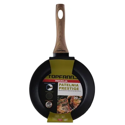 Produktbild von TOPFANN Bratpfanne 20 cm Schwarz | Pfanne Induktion | Antihaft Pfanne | Bratpfanne beschichtet