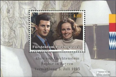 Produktbild von Briefmarken Liechtenstein 1993 Mi Block15 (kompl.Ausg.) gestempelt Hochzeit