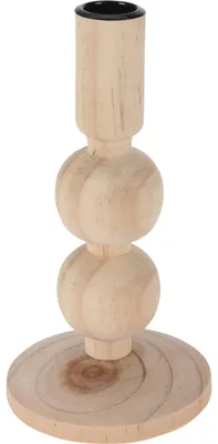 Obrázok produktu pre Drevený svietnik, prírodný, výška 23 cm