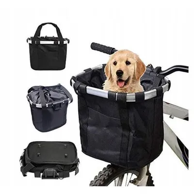 Produktbild von Hundefahrradkorb Hundefahrradkorbträger Mountainbike-Einkaufskorb Faltbarer Fahrradkorb Fahrradlenker-Vorderkorb Haustier-Reisetasche für kleine Hunde