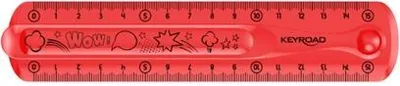 Obrázek produktu pro Pravítko KEYROAD Flexi 15 cm, ohebné, červené