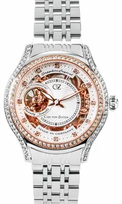 Zdjęcie produktu dla Zegarek damski Carl von Zeyten CVZ0069RWMS Seewald z mechanizmem automatycznym, edycja limitowana 214/500