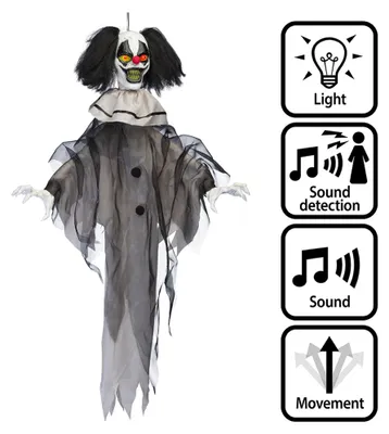 Zdjęcie produktu dla Wiszący klaun koszmar na Halloween 90 cm - Boland