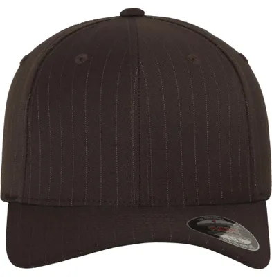 Productafbeelding van Urban Classics Flexfit gestreepte pet voor heren, effen, maat: S/M; kleur: bruin/wit