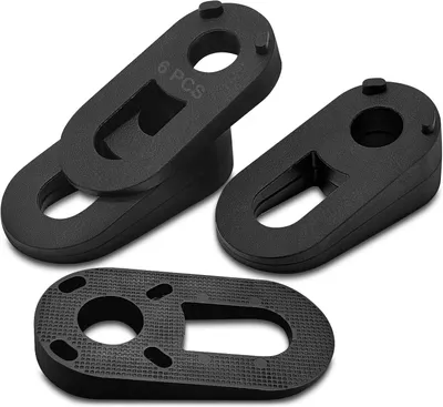 Imagen del producto de Topes de goma para puertas, color , juego de 6 unidades, con altura ajustable, resistentes a los arañazos, para puertas