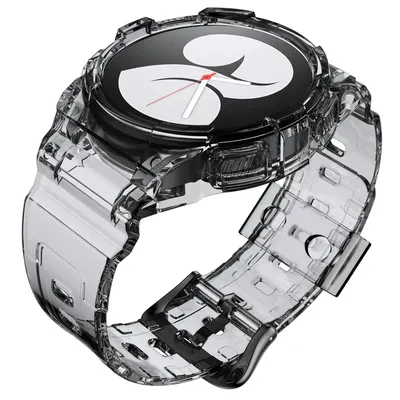 Produktbild von SYSTEM-S Hülle und Armband 40 mm TPU für Samsung Galaxy Watch 5 4 in Schwarz Transparent