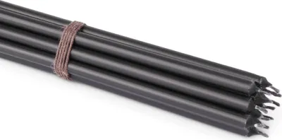 Produktbild von 10x Stabkerzen schwarz Tropffrei L 29cm Ritualkerze Premium Paraffinwachs 36129