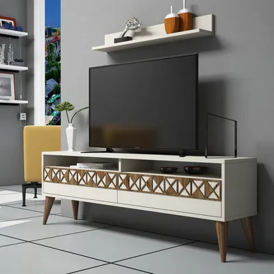 Produktbild von Skye Decor, Line - Cream, TV-Einheit, Creme, 100 % MELAMINBESCHICHTETE SPANPLATTEN, 150 x 30 x 50 cm