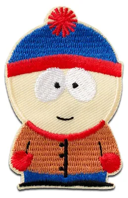 Obrázok produktu pre Mono-Quick Southpark Stan - záplata, nažehľovacia záplata, nažehľovacia aplikácia, nášivky, záplaty, na nažehlenie, veľkosť: 6,8 x 4,5 cm