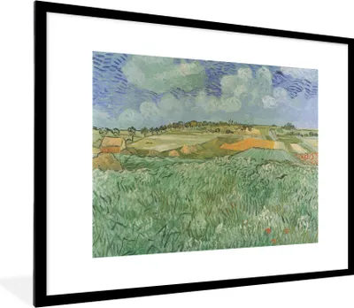 Produktbild von MuchoWow® MuchoWow® Gerahmtes Poster In der Nähe von Auvers - Vincent van Gogh 80x60 cm - Poster mit zchwarzem Bilderrahmen - Schlafzimmer-Dekorationen - Fotoposter