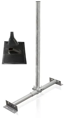 Produktbild von PremiumX Dachsparrenhalter Set Sparrenhalter SAT ALU-Ziegel Manschette schwarz