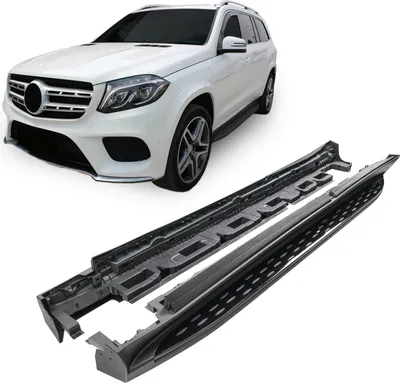 Image de Marche-Pieds Latéraux Compatible Avec Mercedes GL Class 450 X166 2013-2019, Marchepieds 2 piéces (droite et gauche), antidérapant