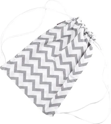 Produktbild von Puckdaddy Turnbeutel Svea 29x38cm Beutel mit Kordelzug mit Chevron Muster in Weiß