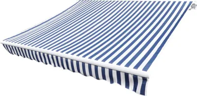 Produktbild von vidaXL Markisenbespannung Canvas Blau & Weiß 6x3 m (ohne Rahmen)