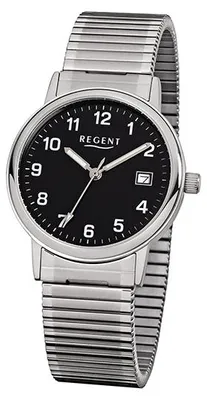 Image de Regent Montre homme bracelet acier argent F-704 Montre à quartz URF704