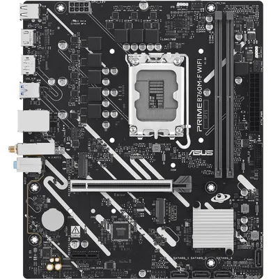 Produktbild von ASUS PRIME B760M-F WIFI, Intel, LGA 1700, Intel® Celeron®, Intel® Pentium® Gold, Intel® Core™ i3, Intel® Core™ i5, Intel® Core™..., LGA 1700, DDR5-SDRAM, 96 GB