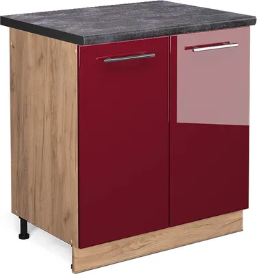 Immagine prodotto di Mobile lavello cucina Vicco Fame-Line Bordeaux lucido 80 cm , PL Antracite, Model 46685