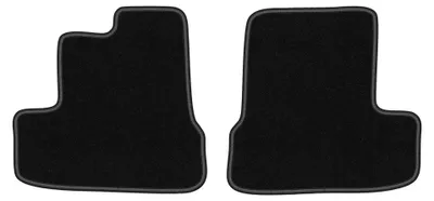 Produktbild von Velours-Fußmatten Hinten für Peugeot 207CC 2006-2012 (Coupé/Cabrio) – 2-tlg, Schwarz, passgenau – Wielganizator LUX