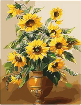 Image de Vikpap W2682 - Peinture par numéros, toile 30 × 40 cm - Tournesols