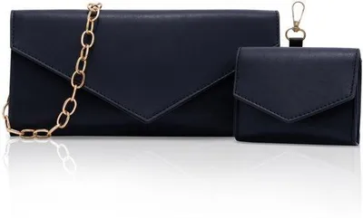 Immagine prodotto di Borsa a tracolla vegana con portamonete, nera, elegante, alla moda, 25 x 12 x 4 cm