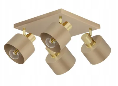 Obrázek produktu pro LUXOLAR - LED stropní svítidlo 4 světla béžová/zlatá E27 60W - Stropní otočné svítidlo do obývacího pokoje, kuchyně - Moderní design