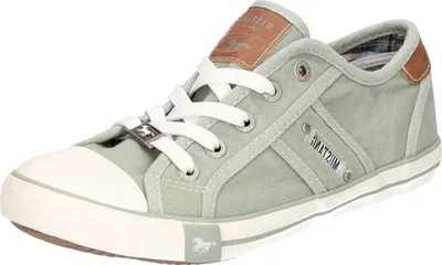 Produktbild von Mustang Damen Schnürschuhe Sneaker Freizeit Halbschuhe 1099-310, Größe:38 EU, Farbe:Grün