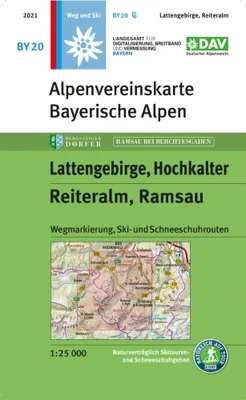 Obrázok produktu pre Lattengebirge, Reiteralm, Ramsau 1:25 000