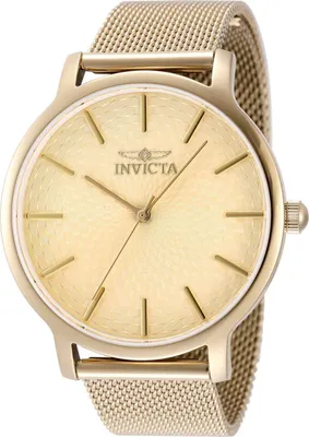 Obrázok produktu pre Invicta Wildflower 48973 Dámske Hodinky - Quartz Hnací Mechanizmus - Nerezová Oceľ so Zlatým Ciferníkom - 38 mm