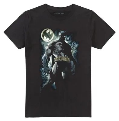 Immagine prodotto di Maglietta unisex per uomo/donna, ispirata a "Batman: Il Cavaliere Oscuro", in cotone filato ad anello, modello TV40904 (taglia M), colore nero