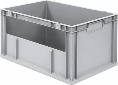 Produktbild von Eurobox NextGen Insight | HxBxT 32x40x60cm | 65 Liter | Seite offen | Eurobehälter, Transportbox, Transportbehälter, Stapelbehälter