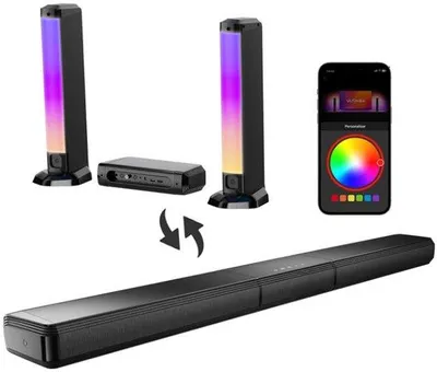 Zdjęcie produktu dla Soundbar 5.0 z subwooferem i sterowaniem przez aplikację, czarny