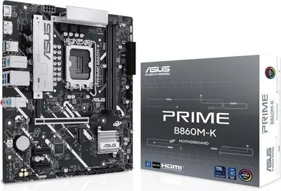 Produktbild von ASUS PRIME B860M-K, Intel, LGA 1851 (Socket V1), Intel Core Ultra (Series 2), LGA 1851, DDR5-SDRAM, 128 GB